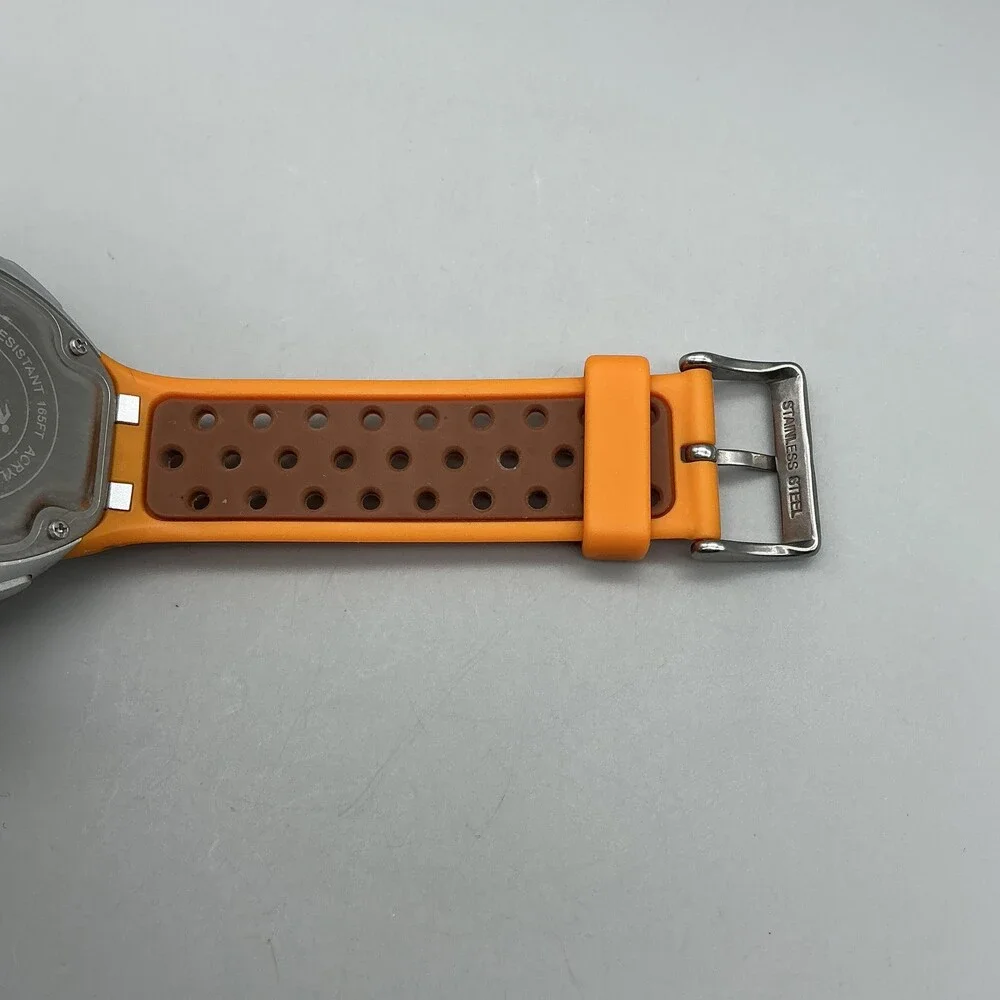 Armitron Pro Sport Mens Watch 43mm Digital Alarm Orange Resin 40/8423 M1185A